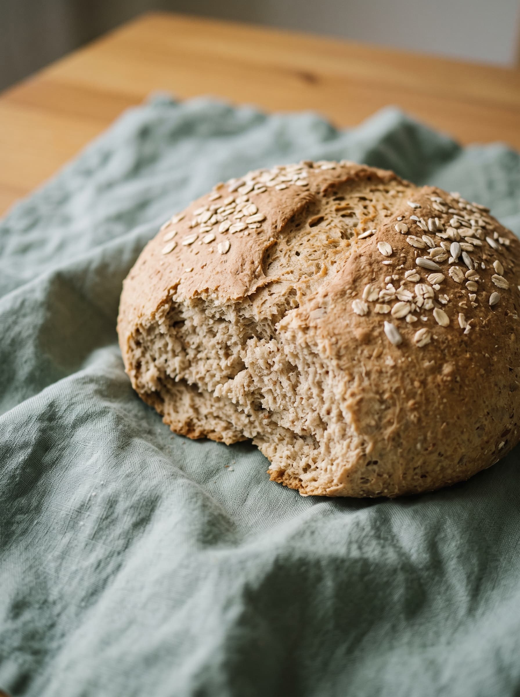 Fresh Soda Bread on Sage Linen example 1