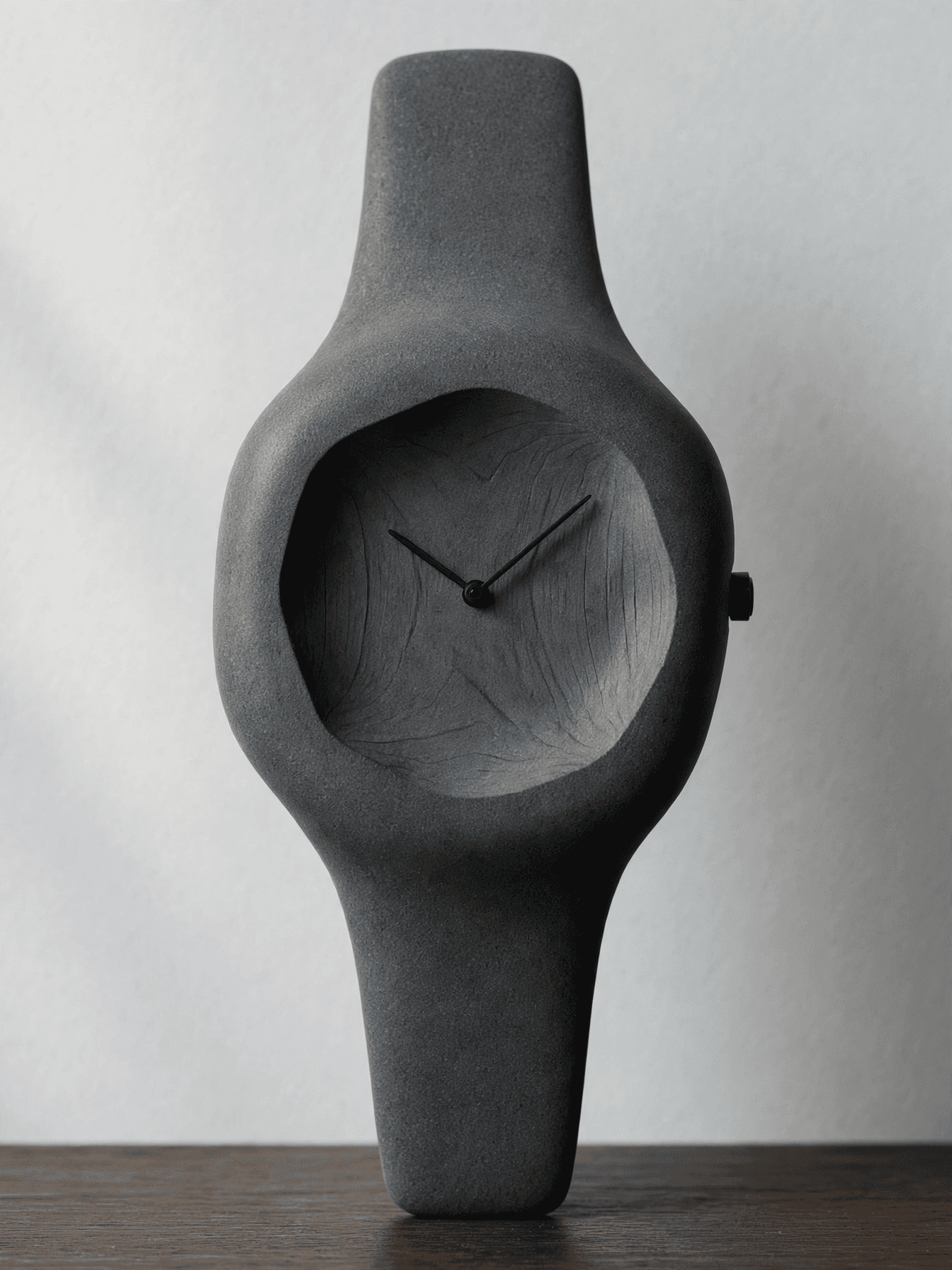 Sculptural Stone Watch on Table example 7