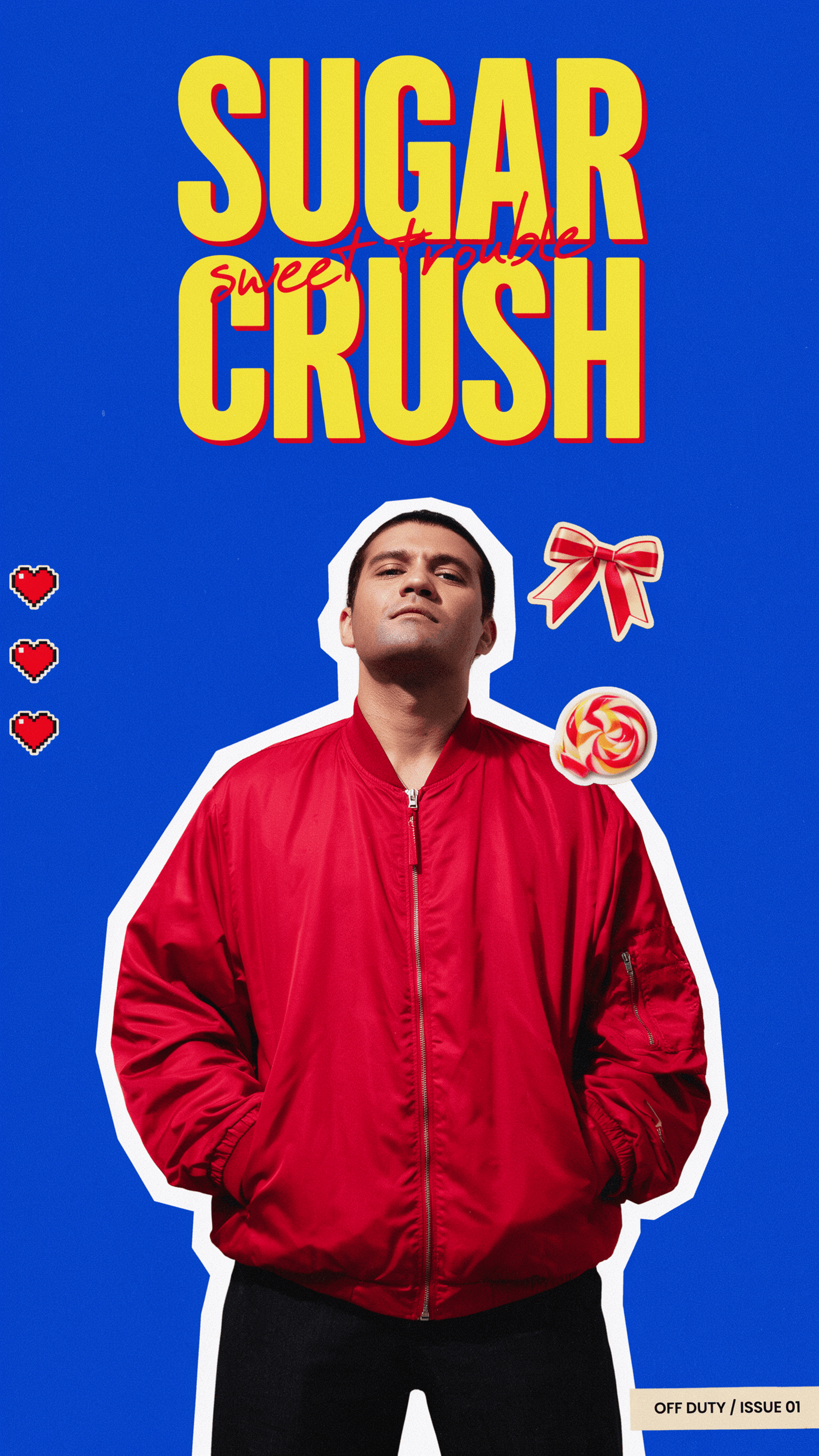 Red Bomber Jacket Fashion Poster example 2