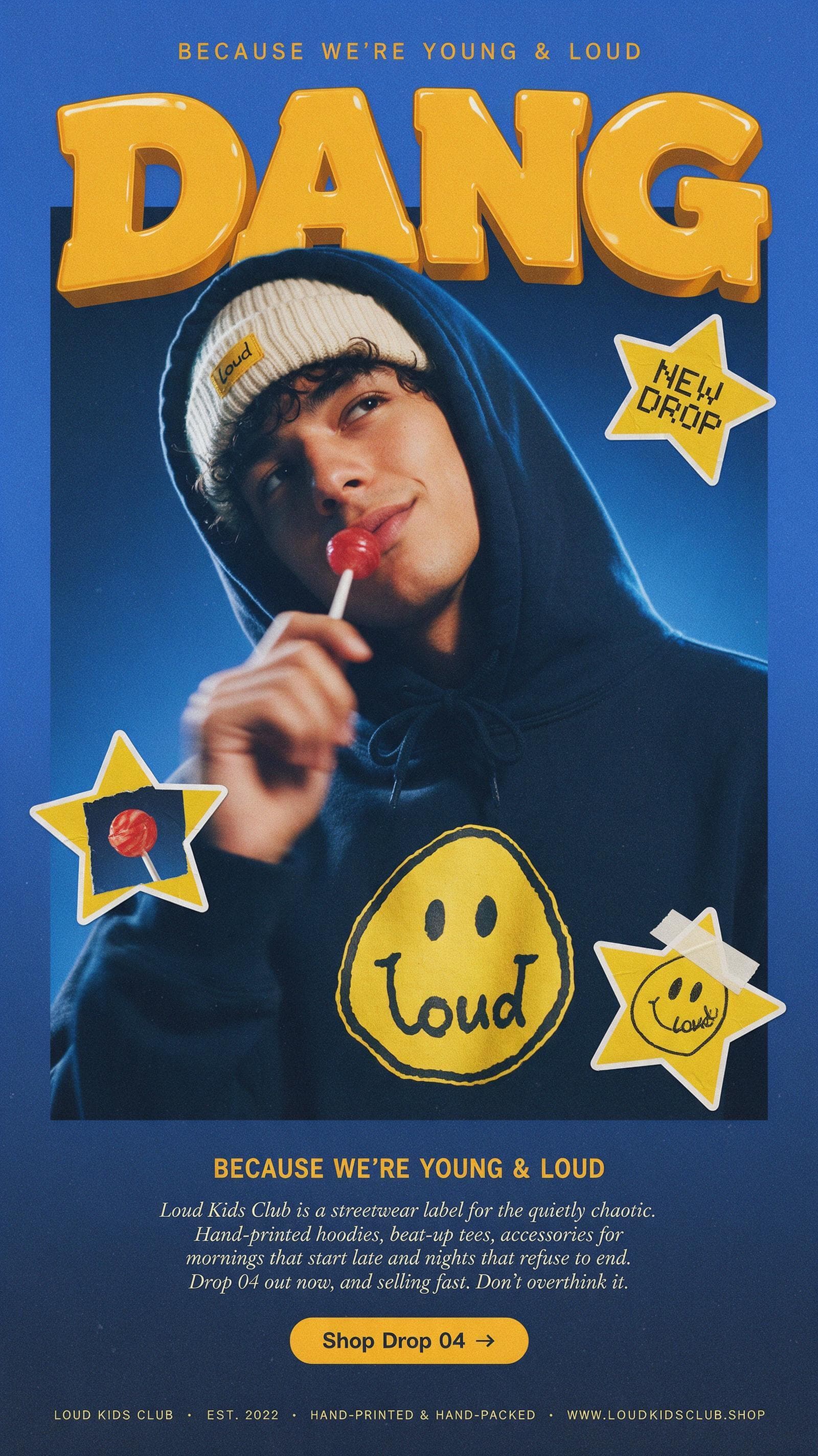 Streetwear Brand Poster With Model example 1