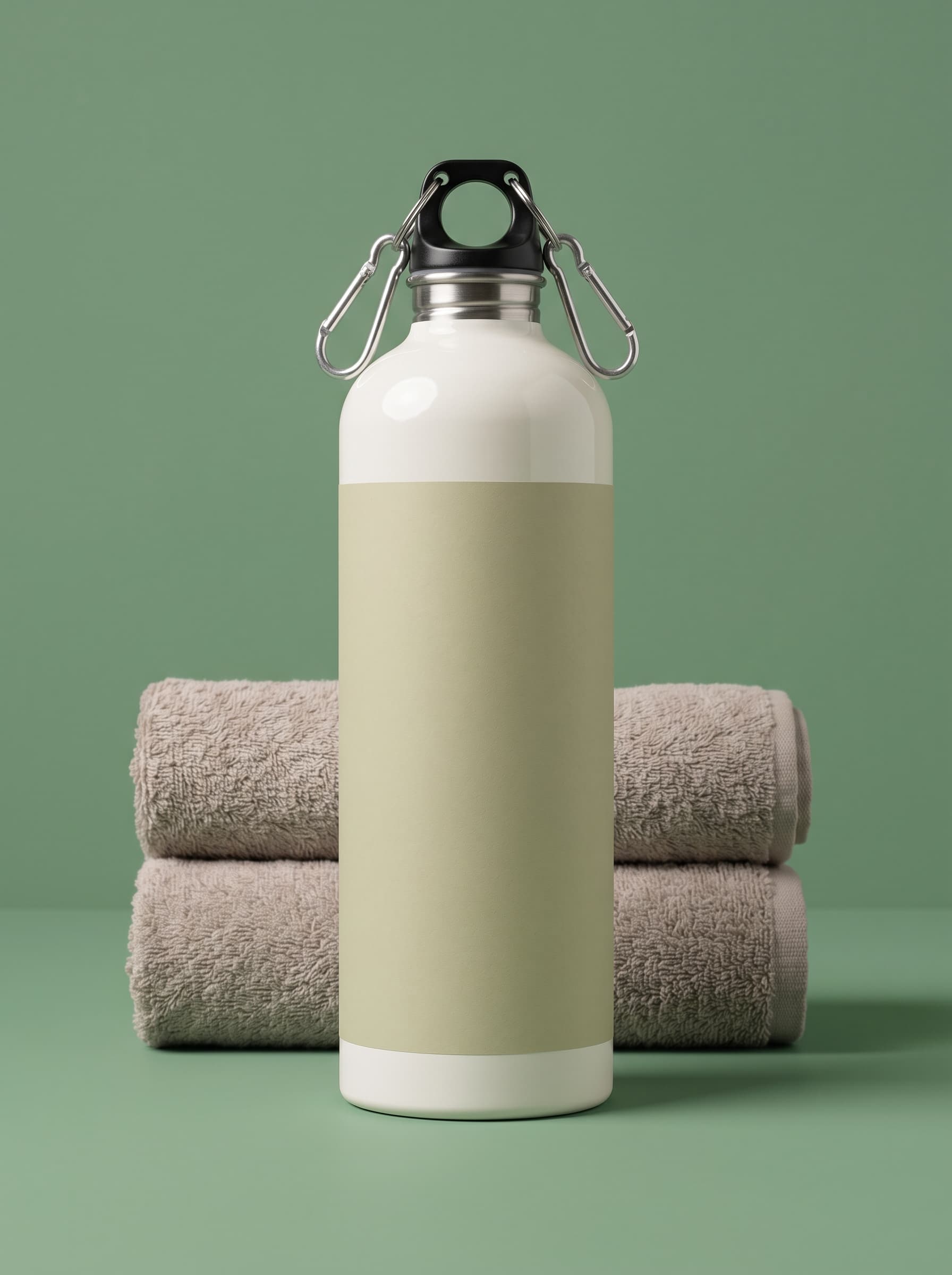 Reusable Water Bottle with Rolled Towels example 3