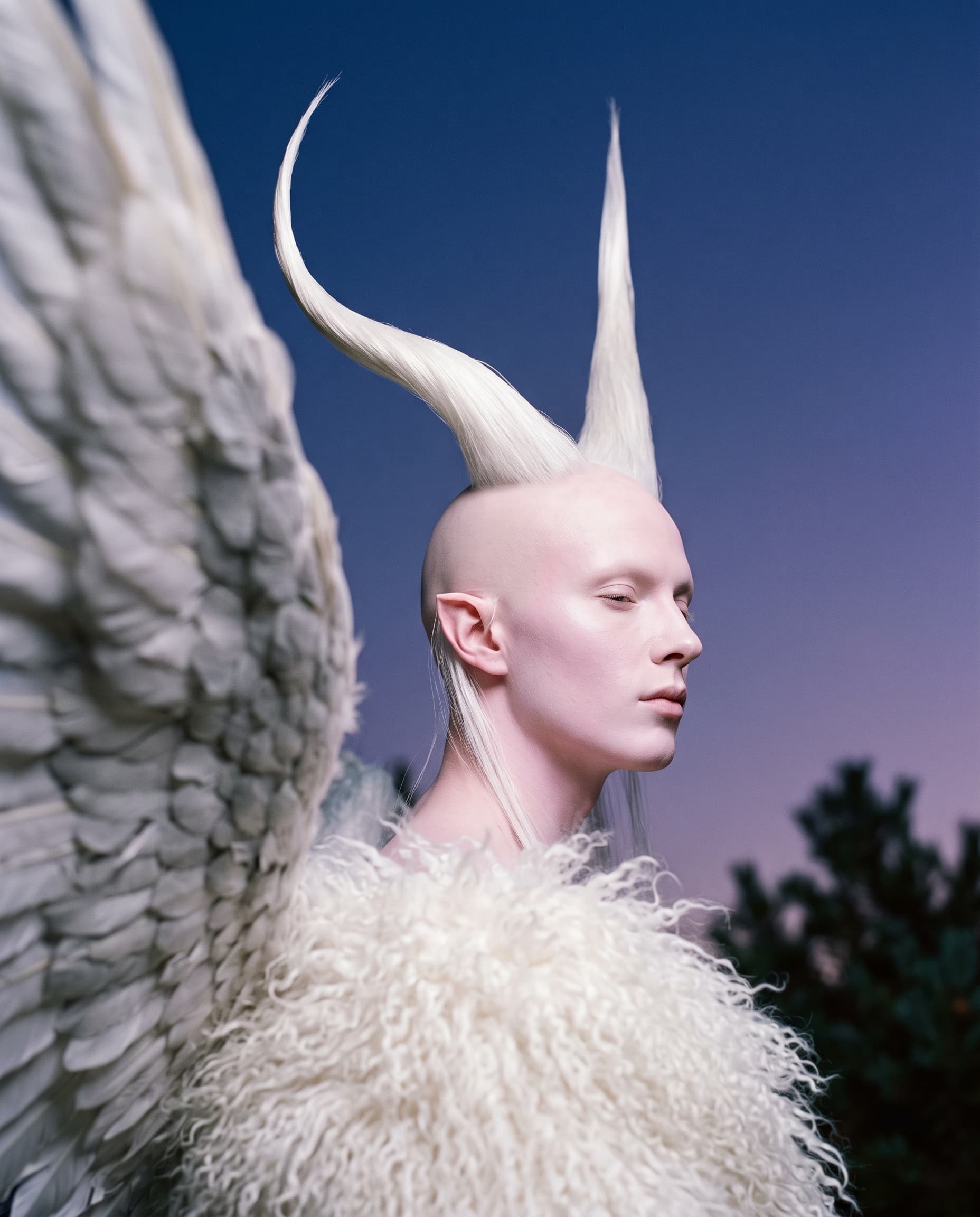 Winged Ethereal Figure at Dusk example 12