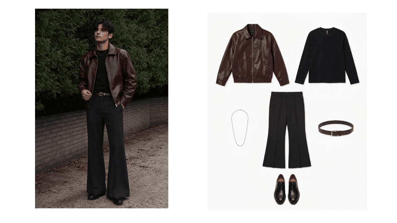 Burgundy Leather Jacket example 1