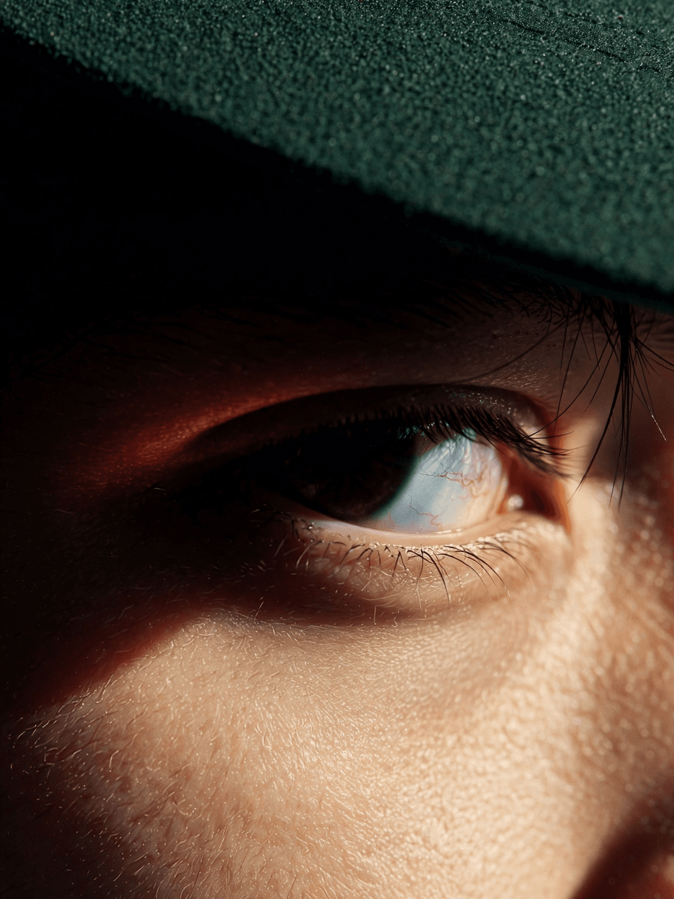 Dramatic Eye Beneath Cap Brim example 10