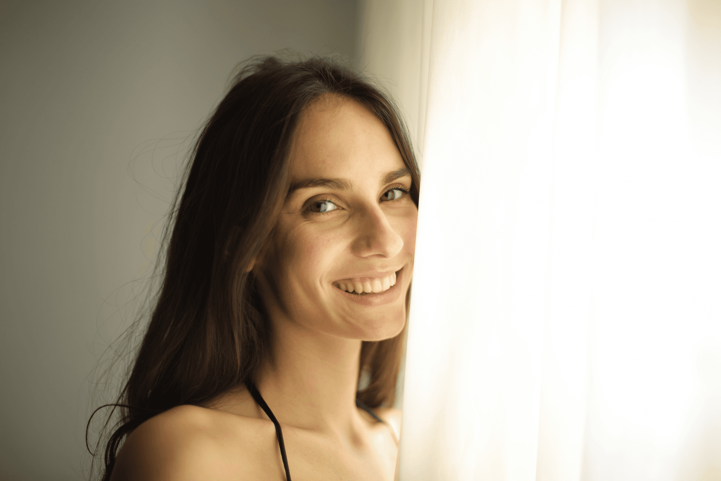 Smiling Woman by Sunlit Window example 20