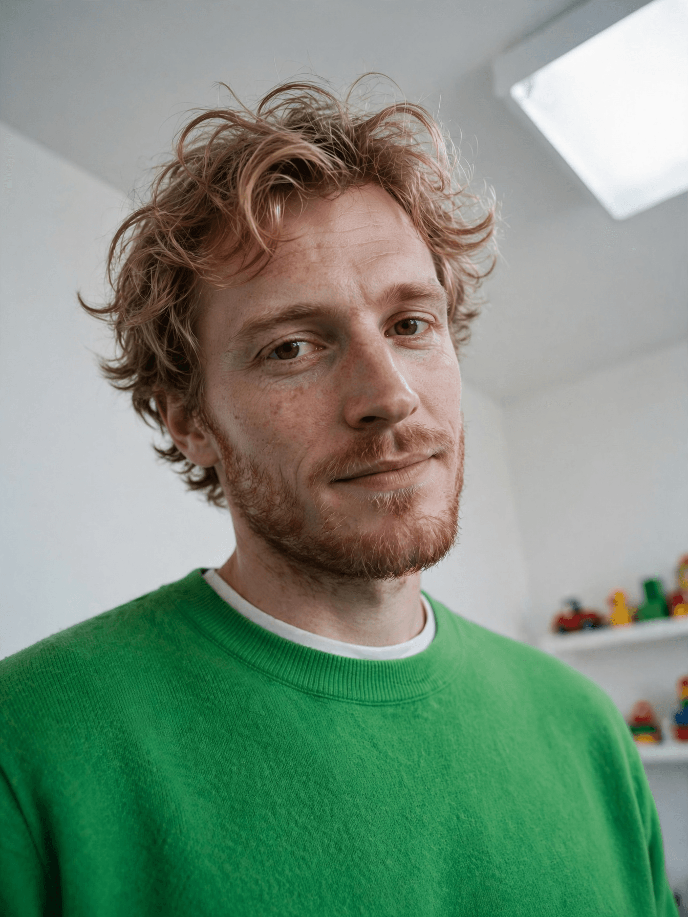 Man in Bright Green Sweater example 4
