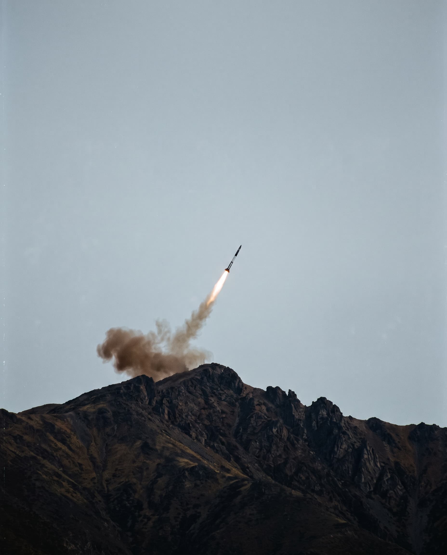 Rocket Launching Over Rugged Mountain example 27