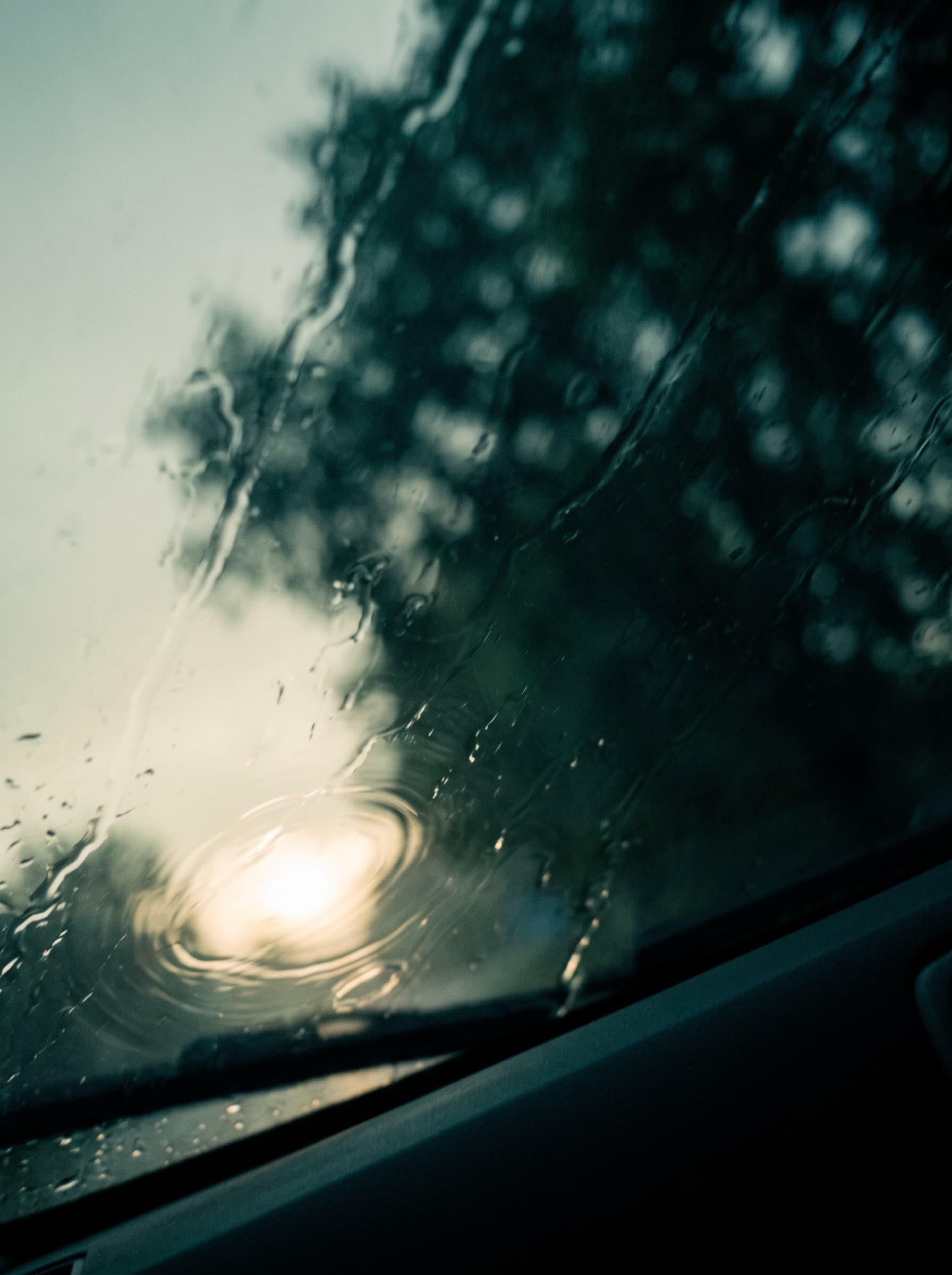 Rain on Windshield at Dusk example 14