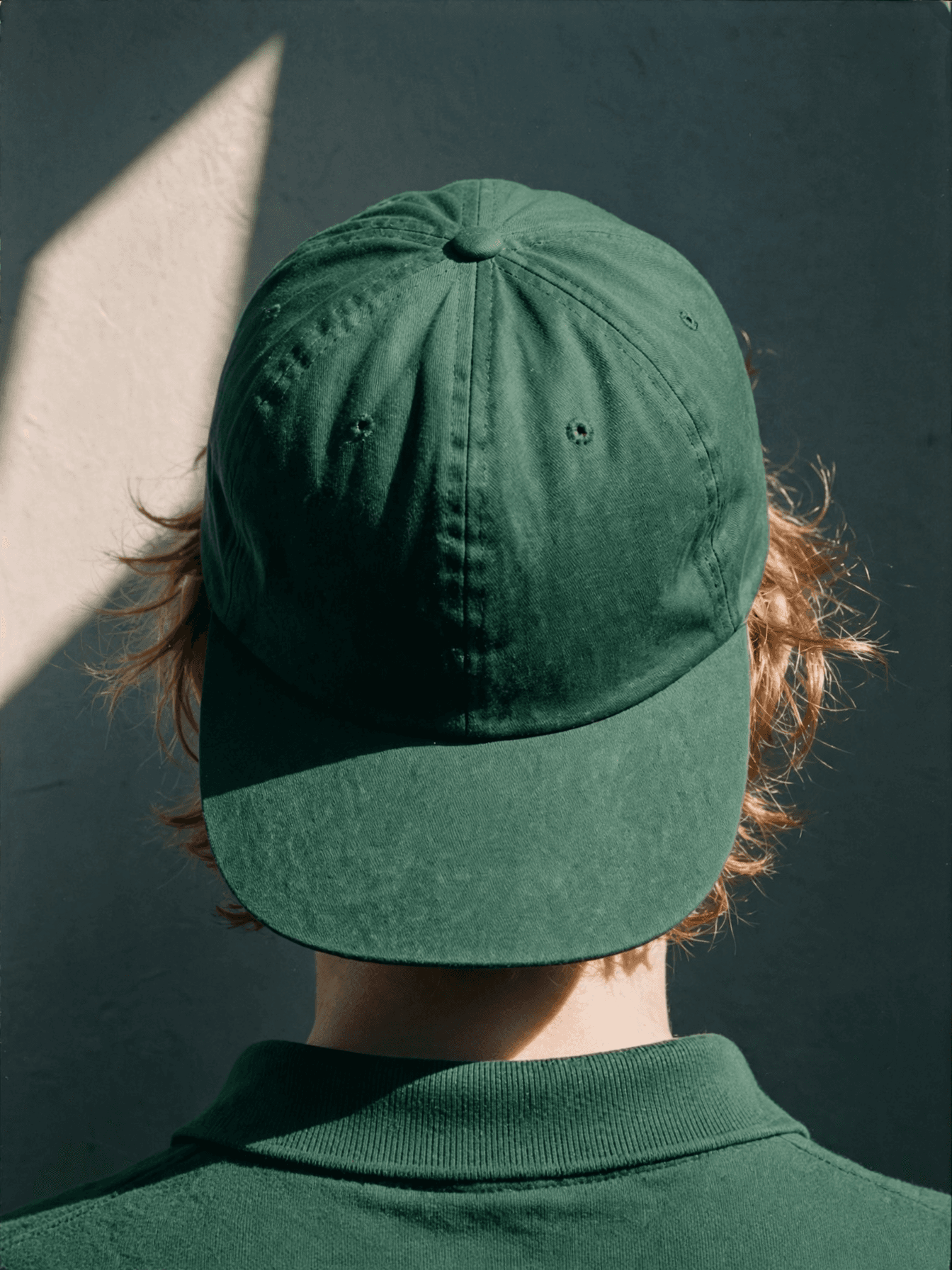 Backward Green Cap and Polo Shirt example 9