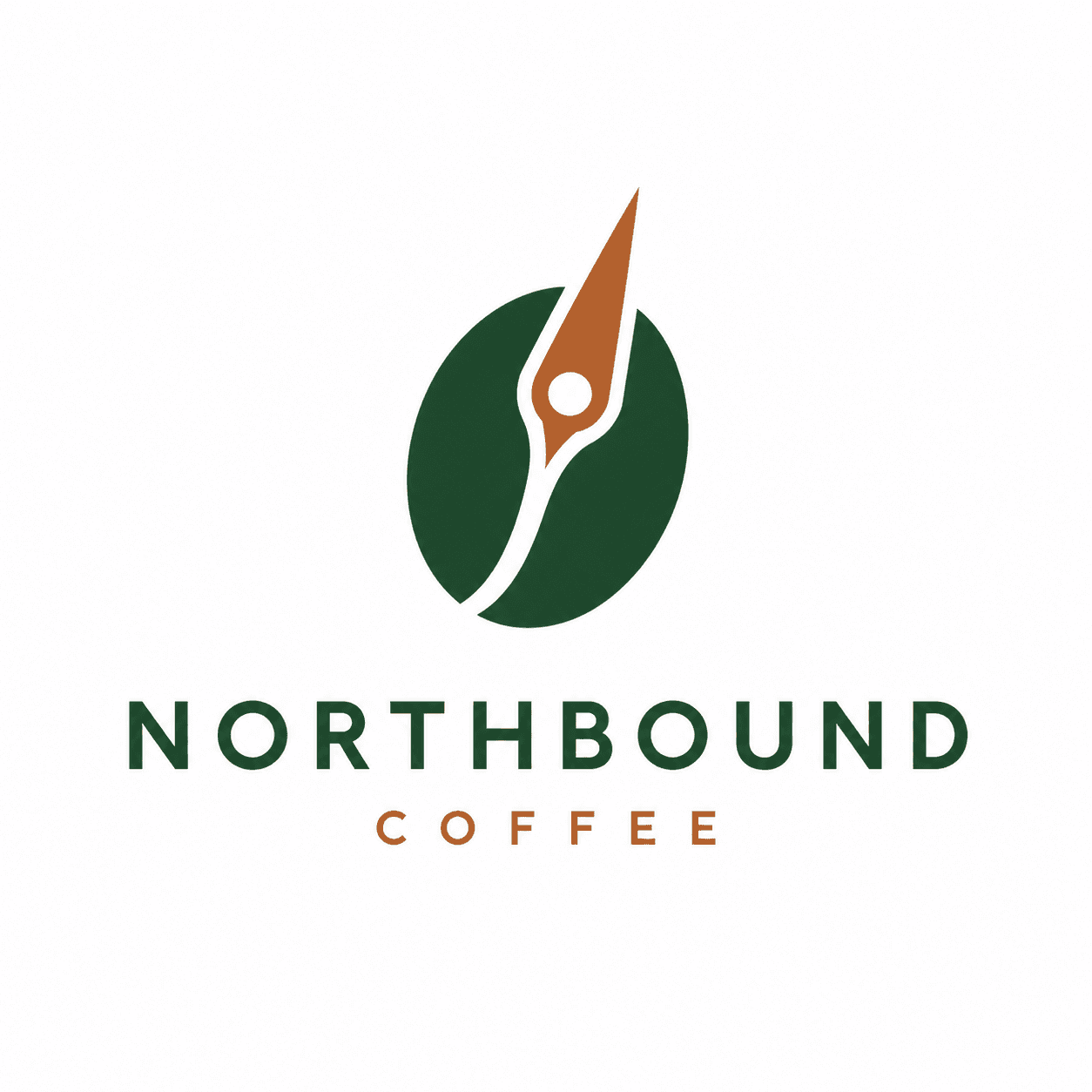 Coffee Bean Compass Brand Logo example 13