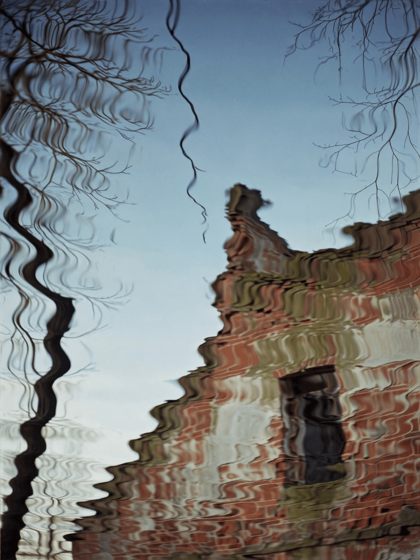 Rippling Water Reflection of Brick Ruins example 26