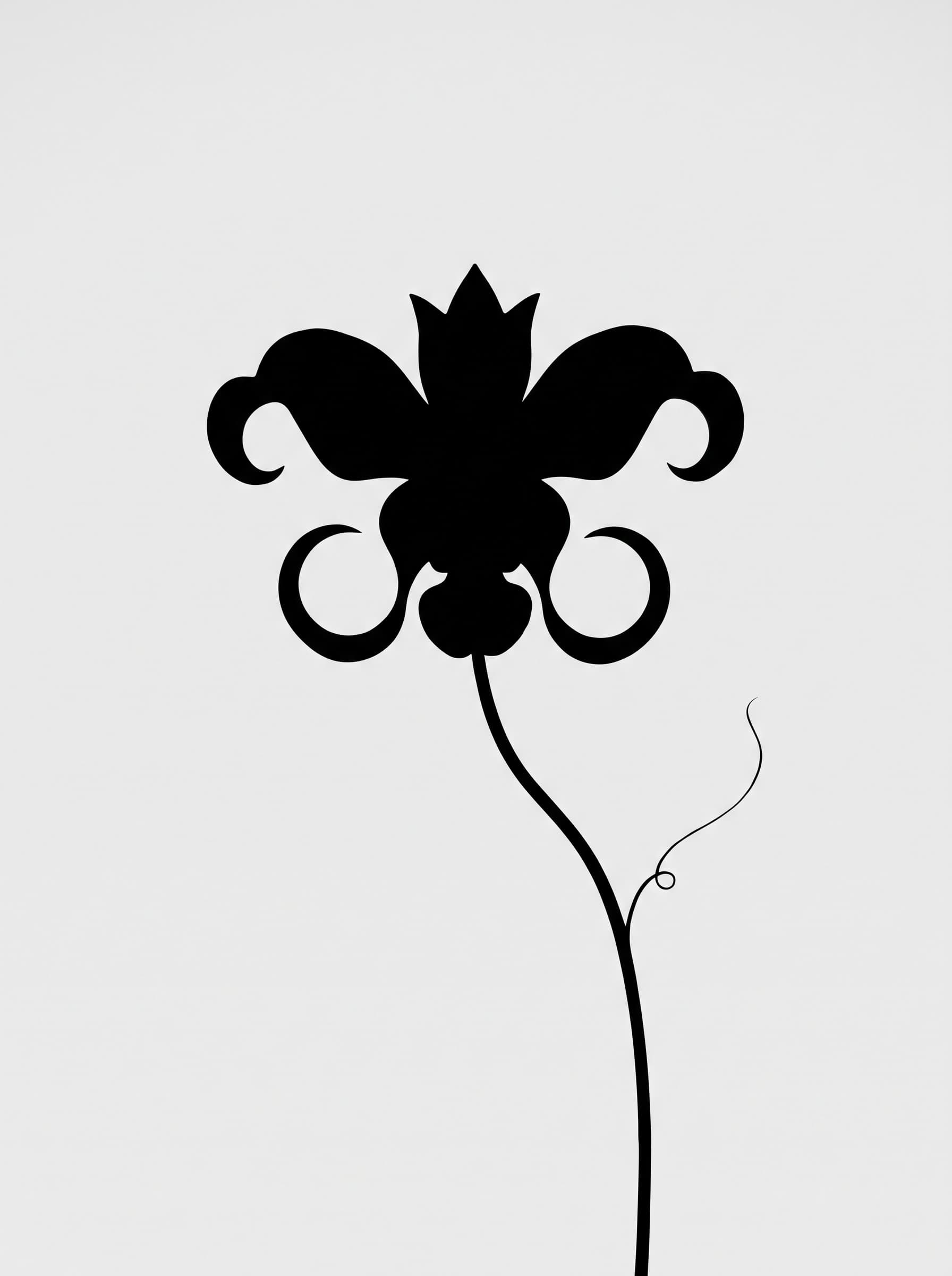 Minimalist Floral Silhouette on Light Background example 21