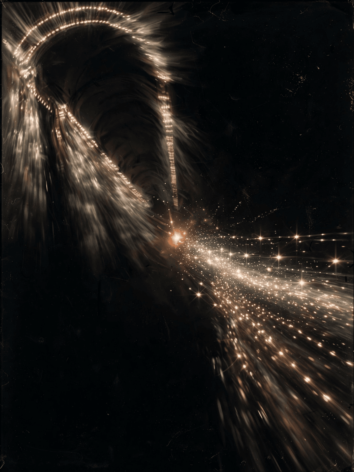 Abstract Light Trails in Darkness example 28