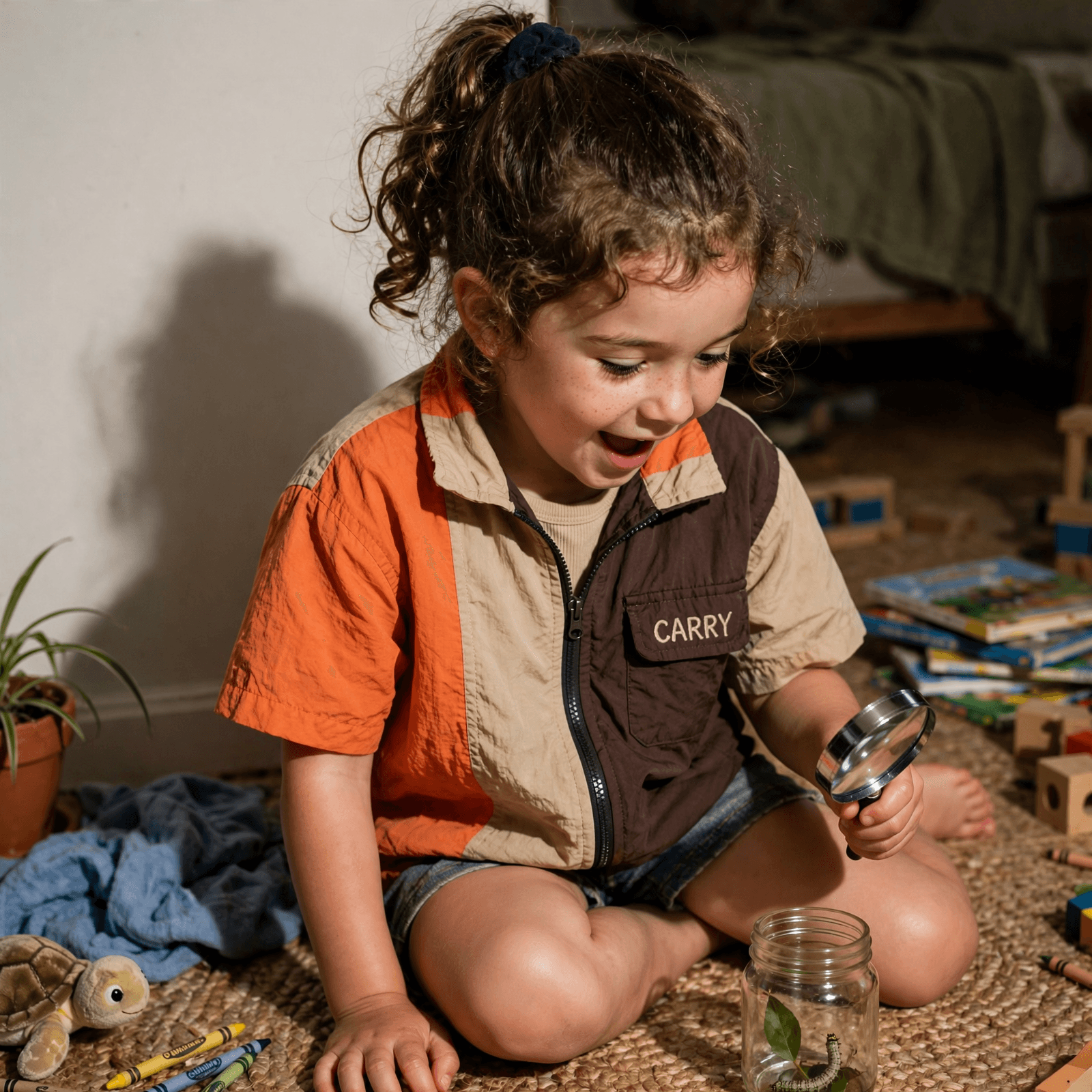 Curious Child Exploring at Home example 33
