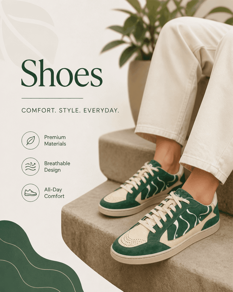 Green Sneakers on Concrete Steps example 16
