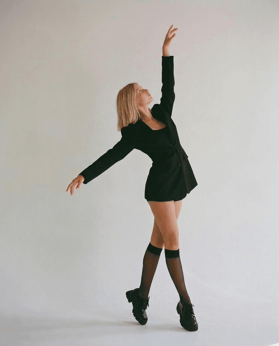 Fashion Model Posing in Black Blazer example 36