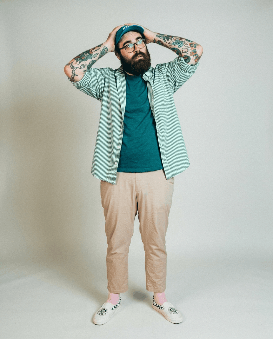 Bearded Man in Casual Menswear example 38