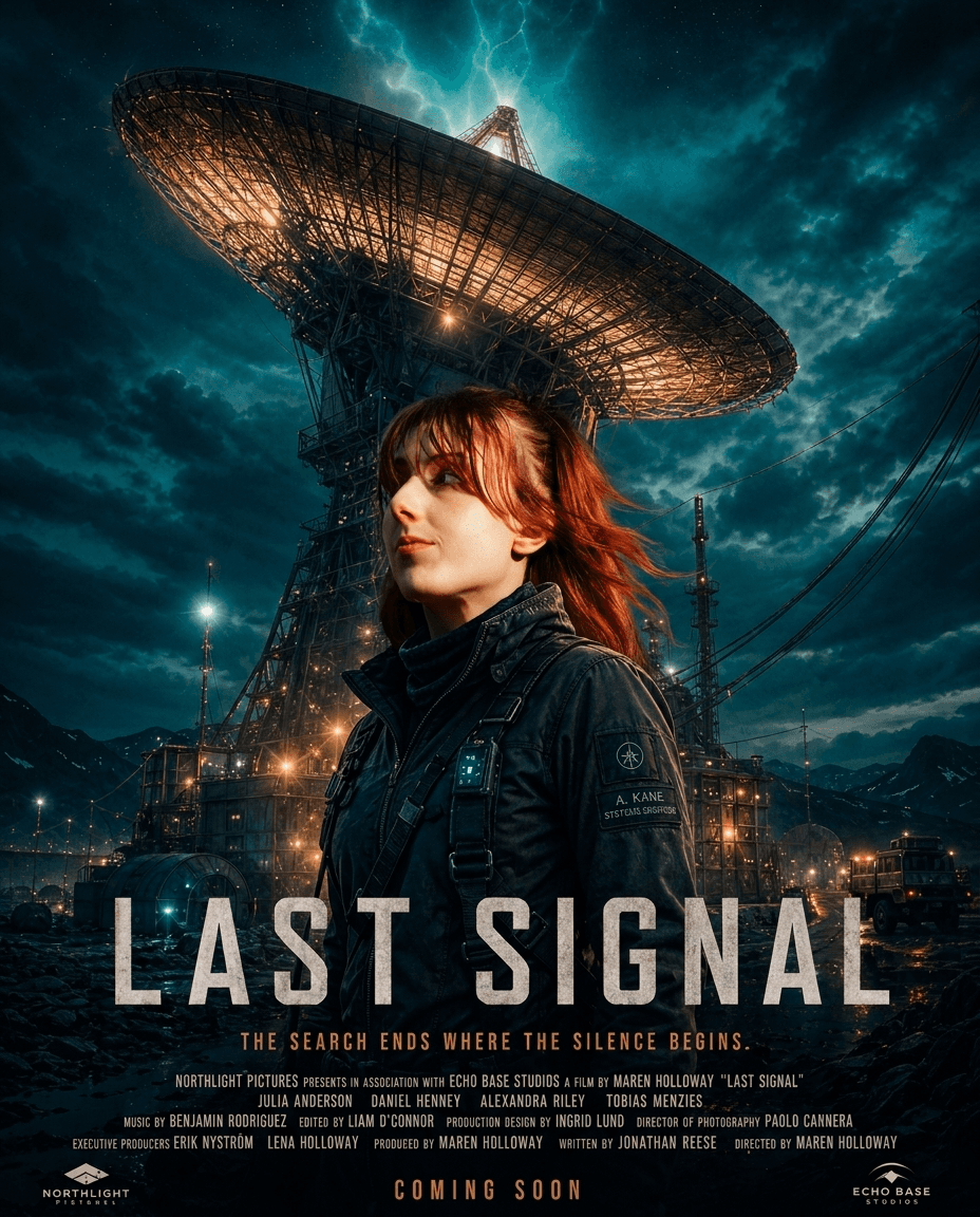 Sci-Fi Movie Poster With Satellite Dish example 32