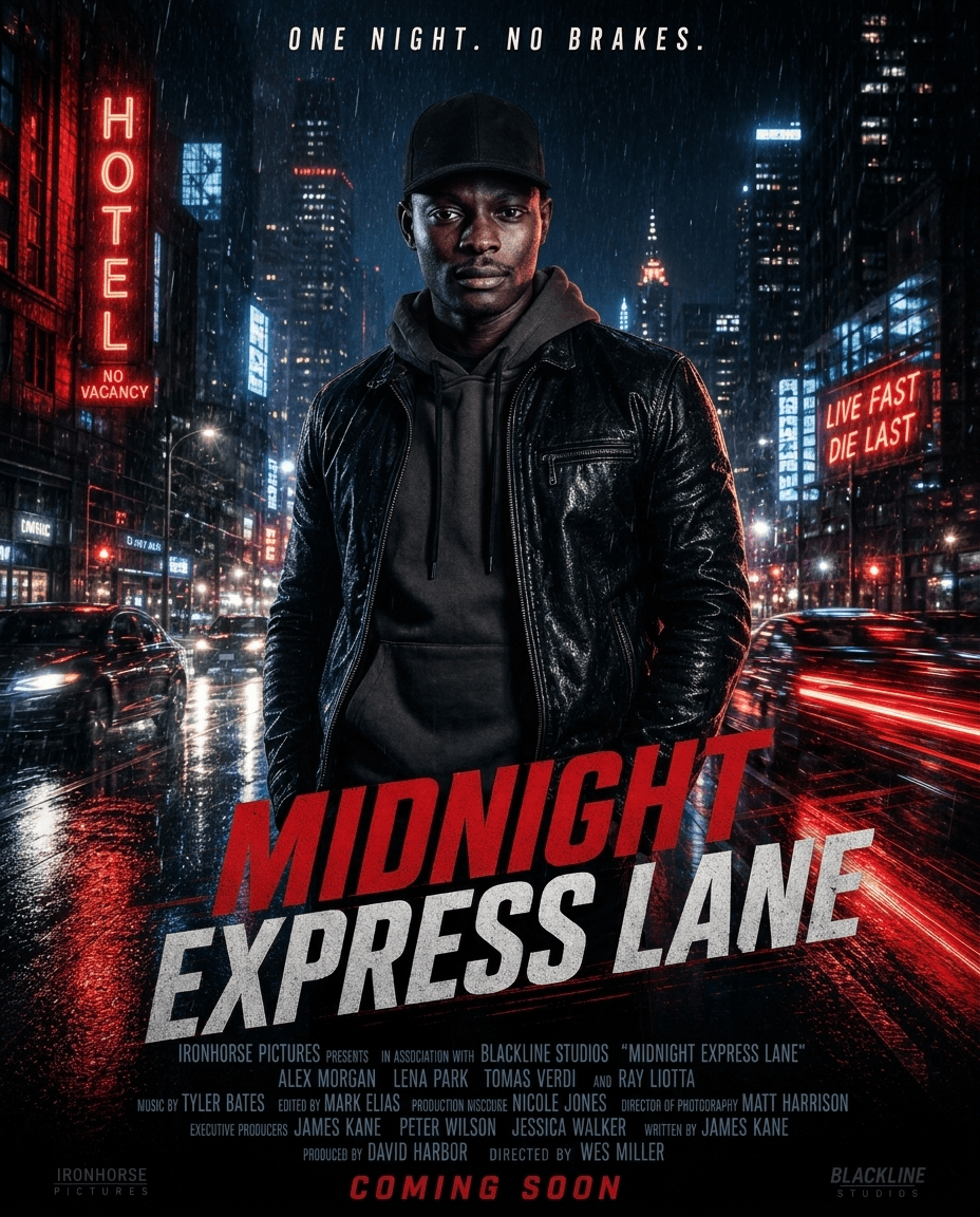 Cinematic Action Movie Poster Design example 28