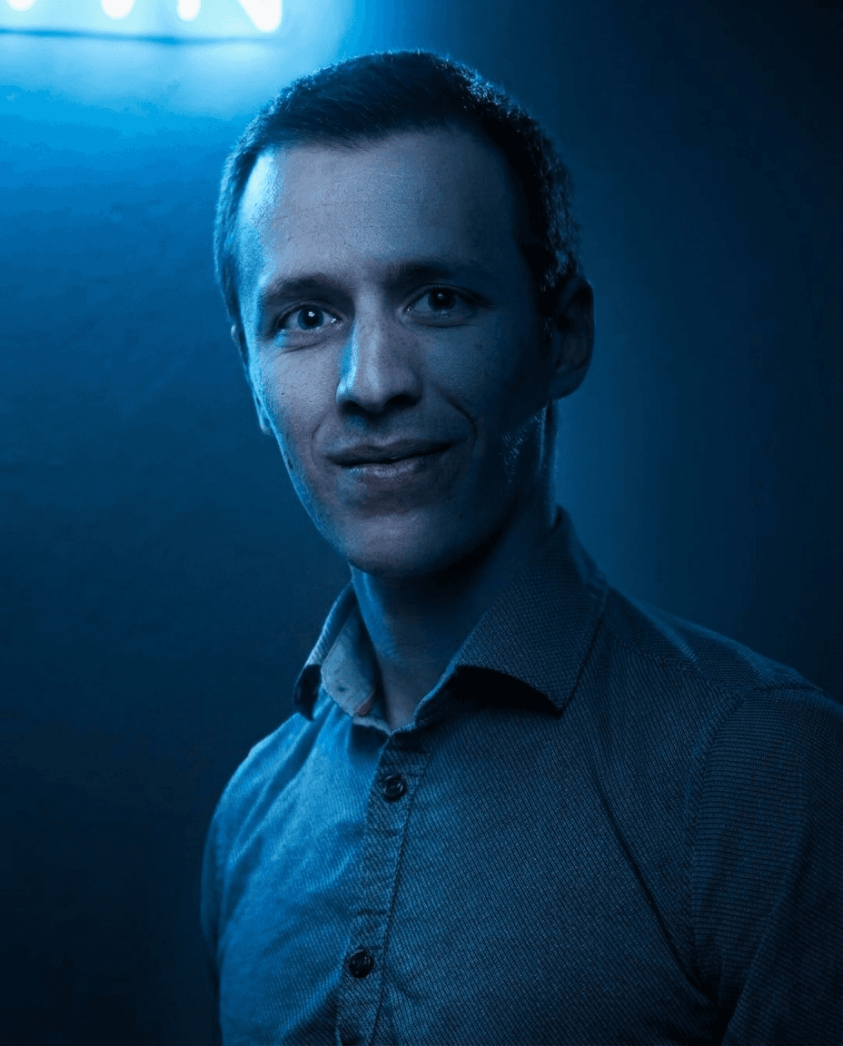 Male Portrait in Blue Neon Light example 22