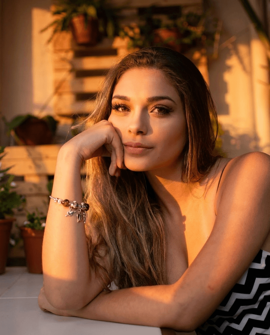 Warm Golden Hour Balcony Portrait example 23