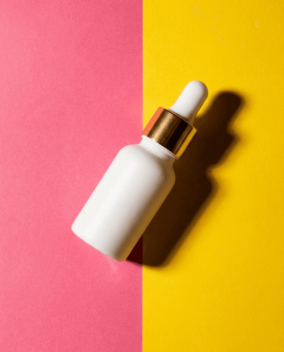 Dropper Bottle on Split Color Background example 40
