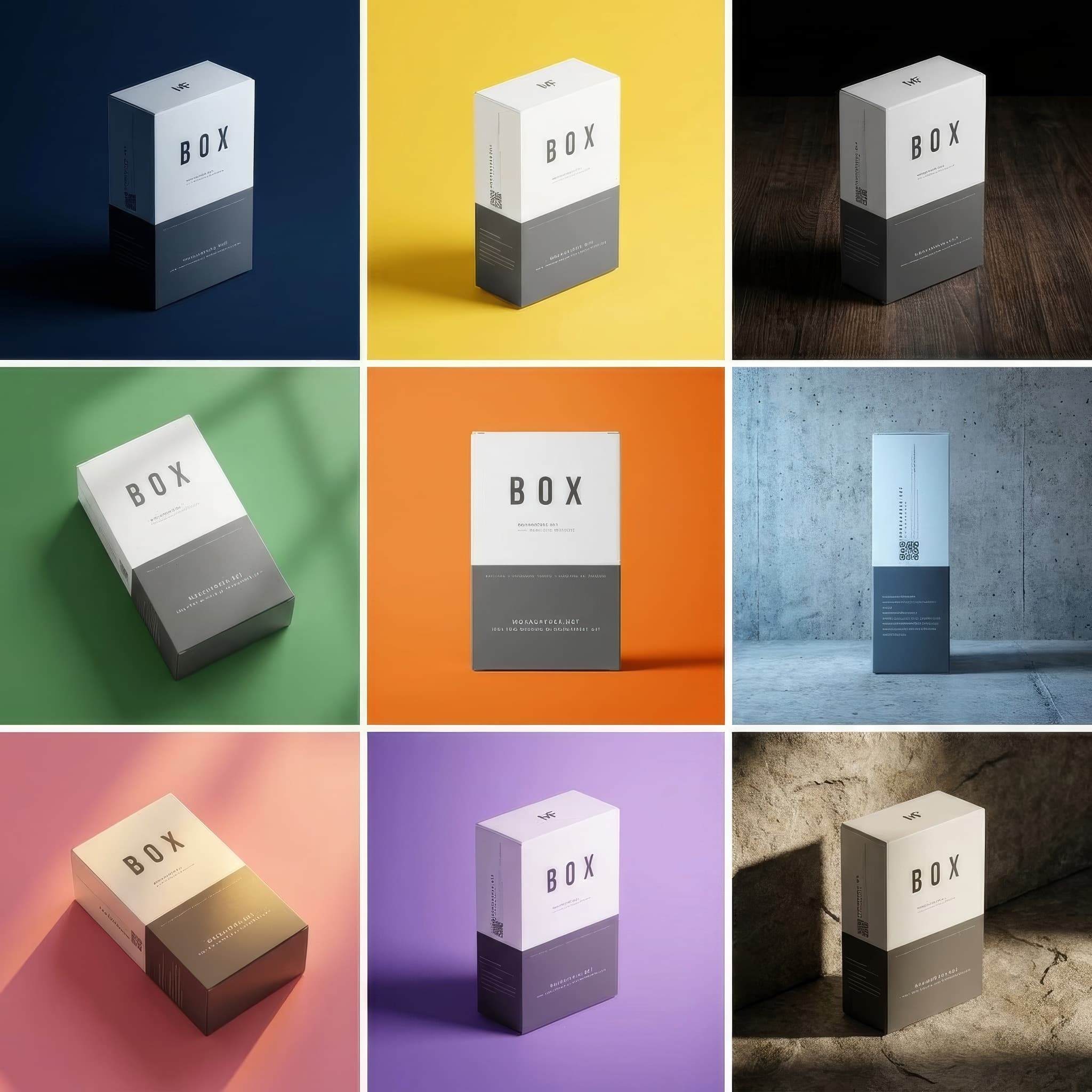Minimalist Box Packaging in Diverse Settings example 3