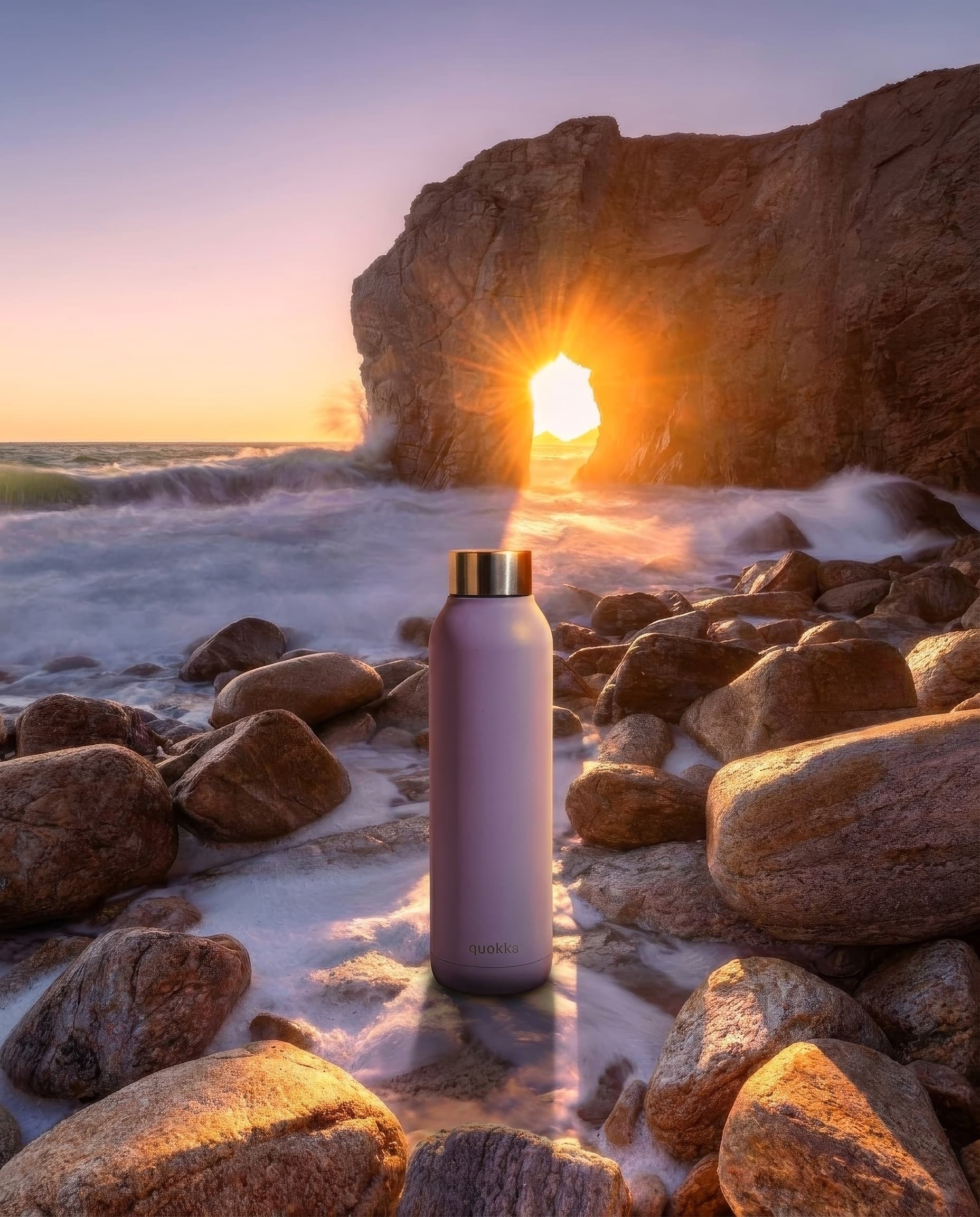 Reusable Bottle on Rocky Sunset Beach example 20