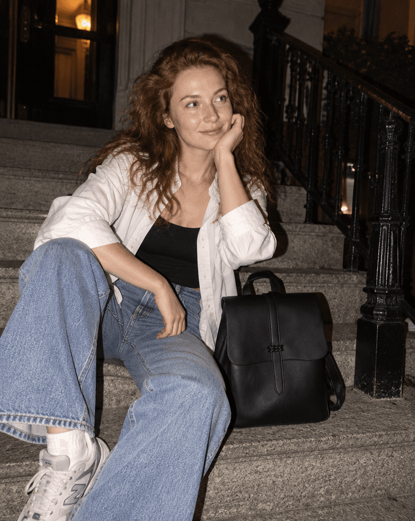 Casual Evening Style on City Steps example 4