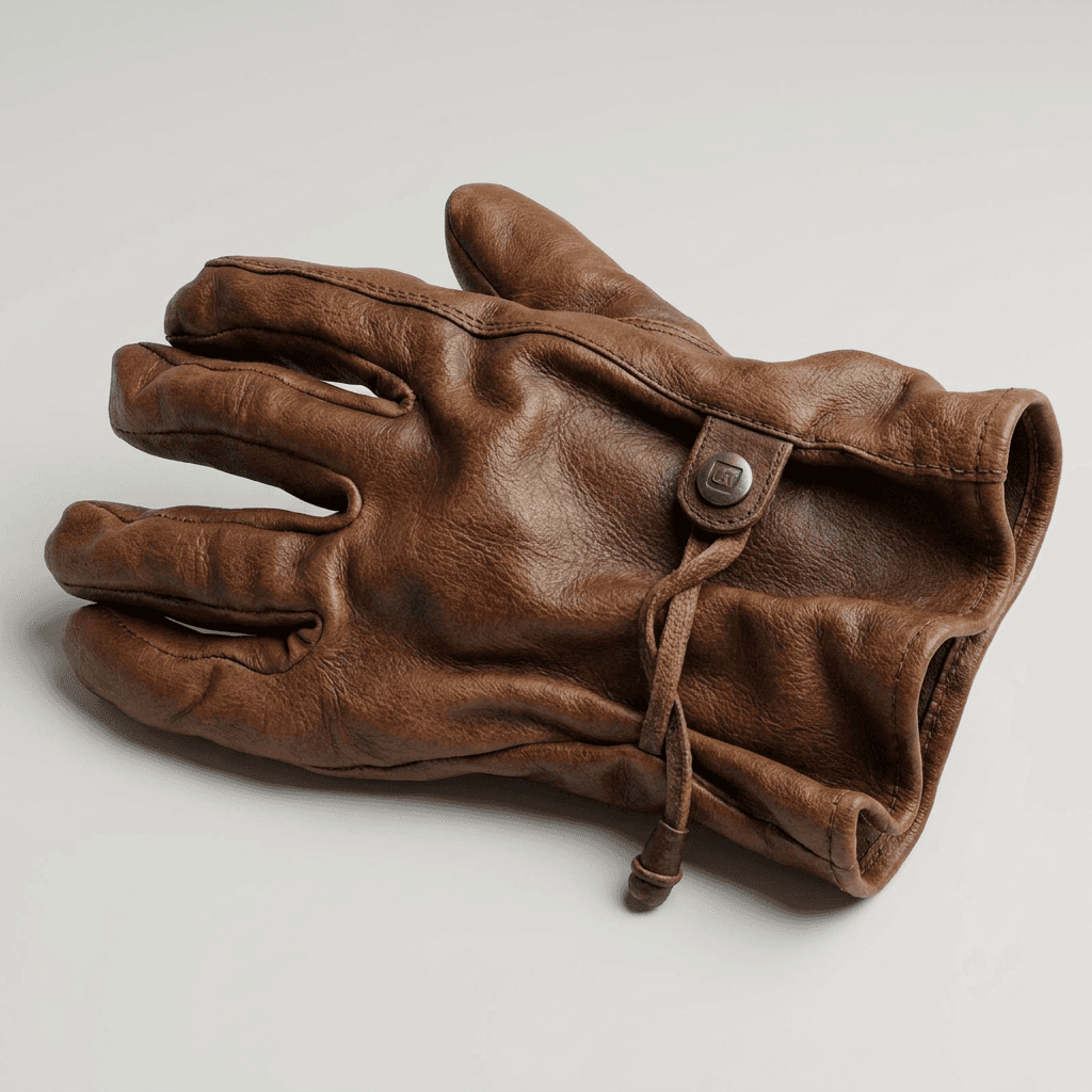 Brown Leather Glove on Studio Surface example 21