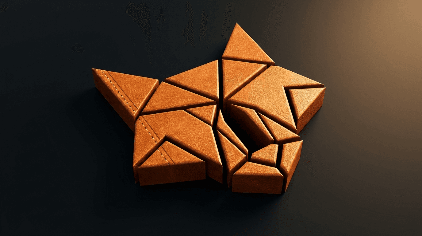Geometric Leather Fox Sculpture example 30
