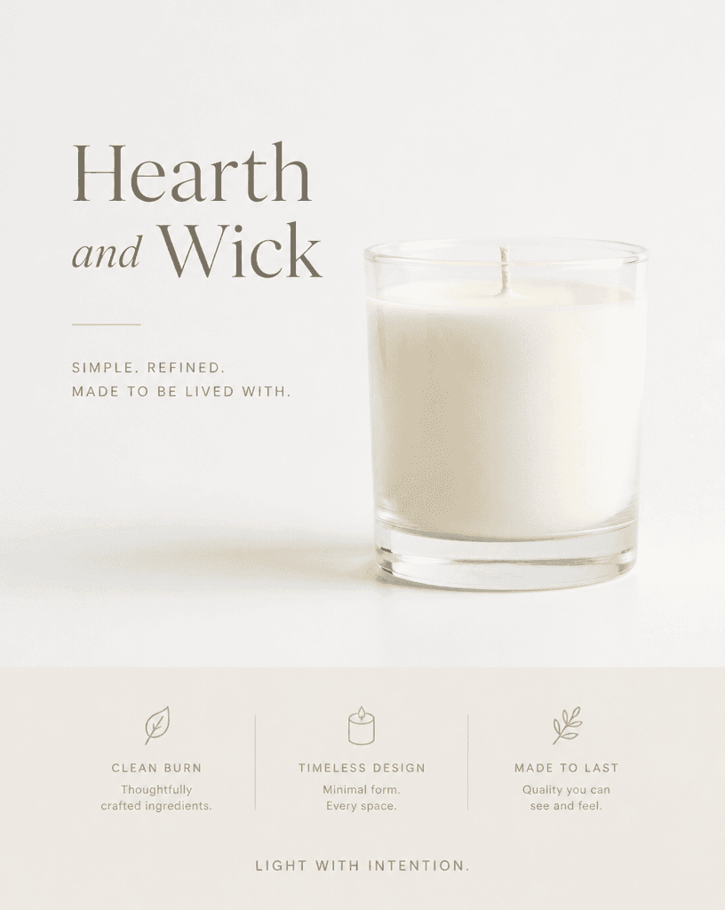 Minimalist Glass Candle Product Poster example 21