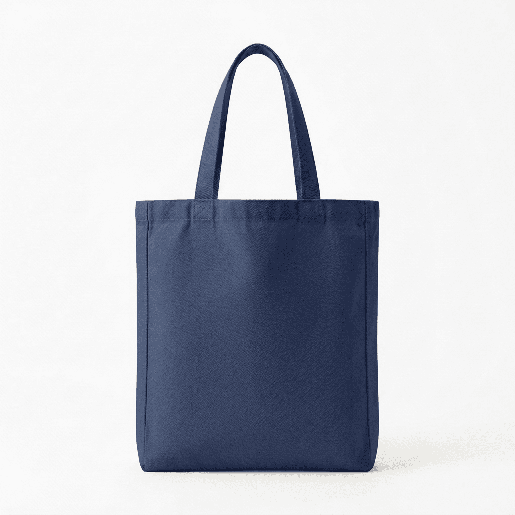 Navy Blue Canvas Tote Bag example 15