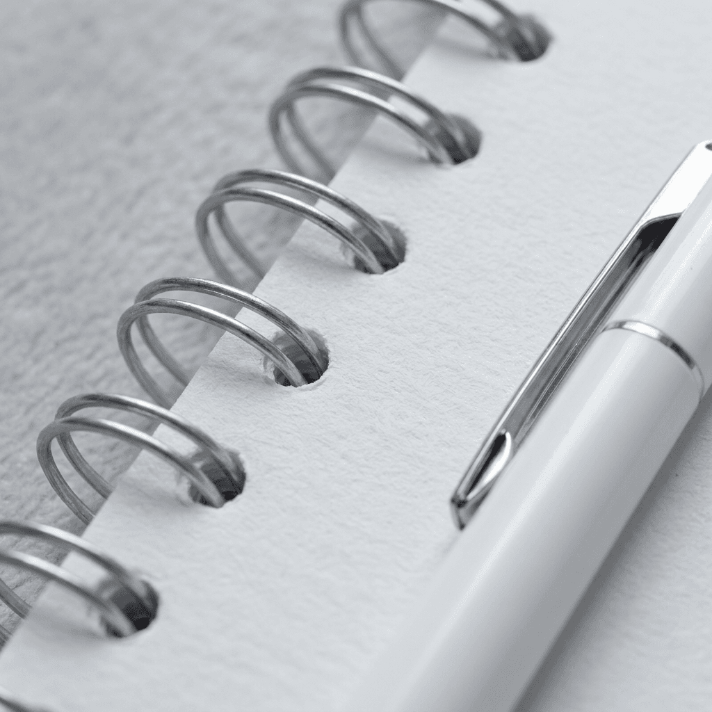 Spiral Notebook and White Pen example 27