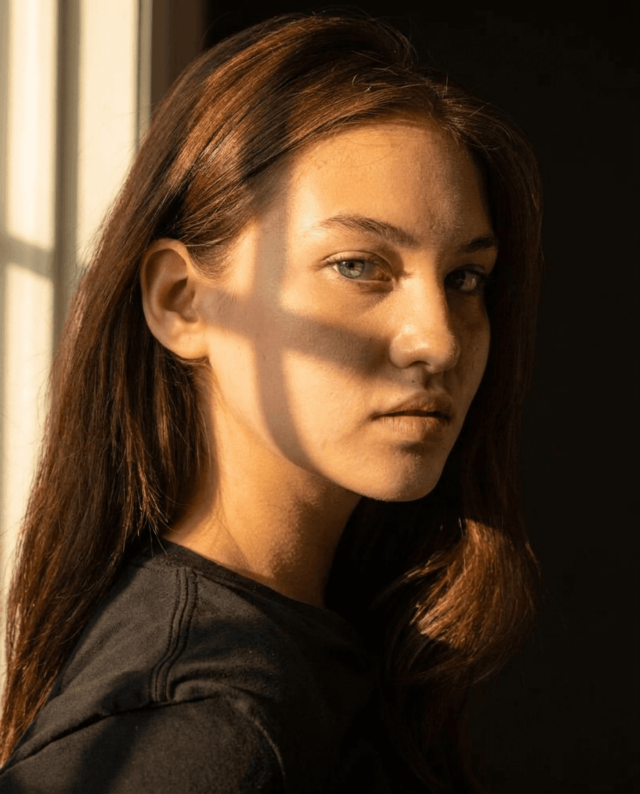 Young Woman in Window Sunlight example 19
