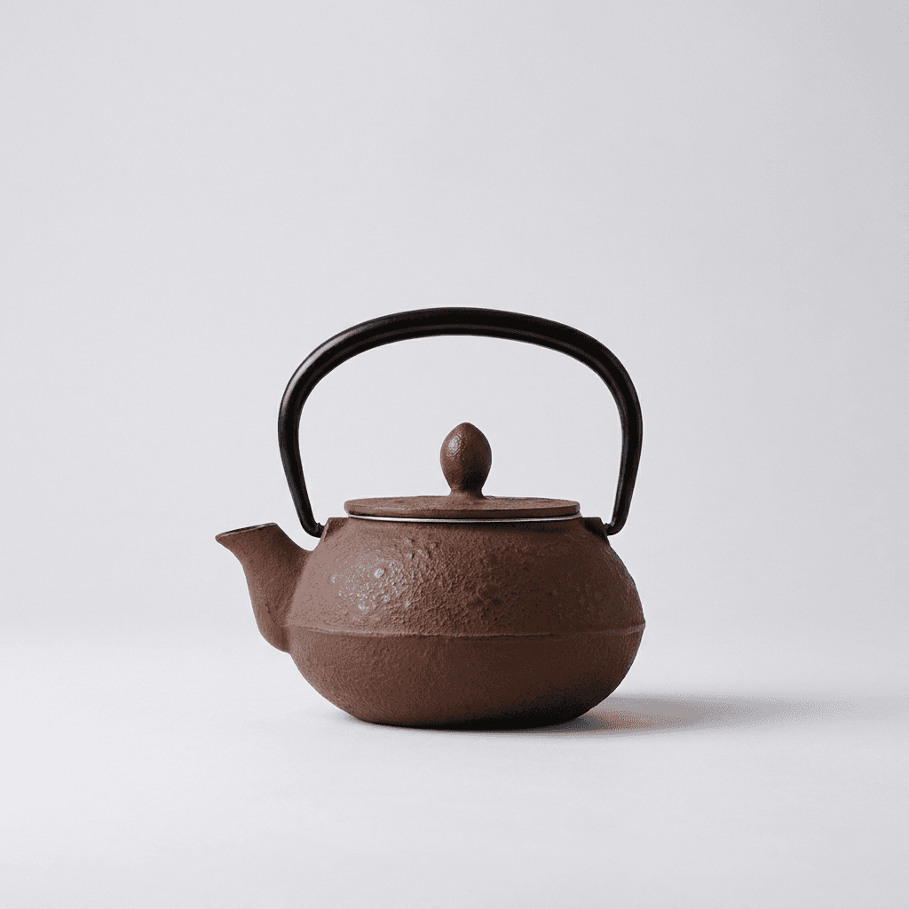 Rustic Cast Iron Teapot in Studio example 14