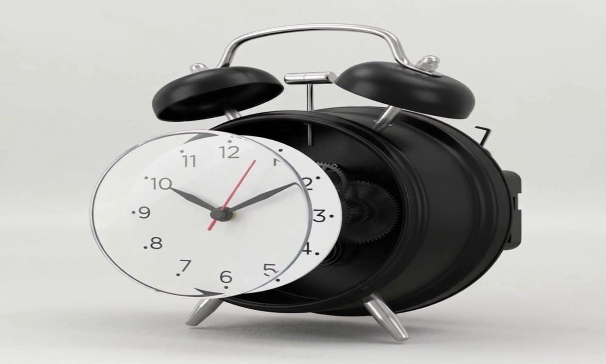 Deconstructed Black Twin Bell Alarm Clock example 4, output 2