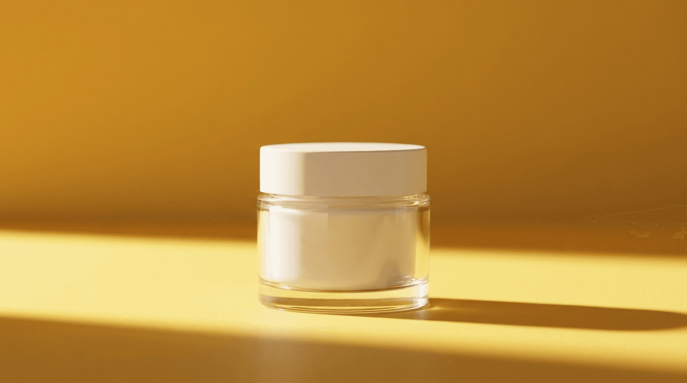 Blank Cosmetic Jar in Warm Sunlight example 6